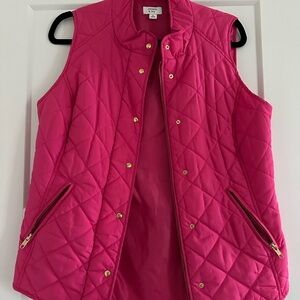 Crown & Ivy Pink Quilted Vest - Sleeveless Jacket